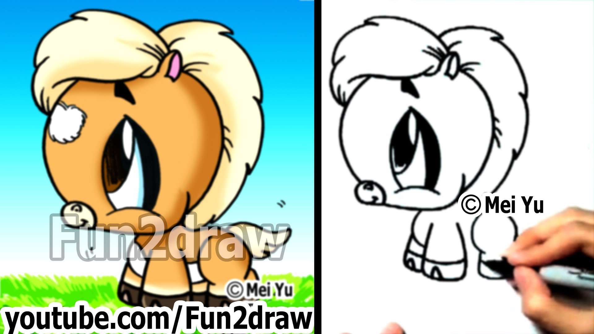 1920x1080 How To Draw A Horse