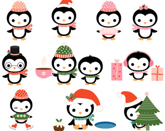 340x270 Cute Penguin Christmas Clip Art, Kawaii Christmas Penguin Clipart