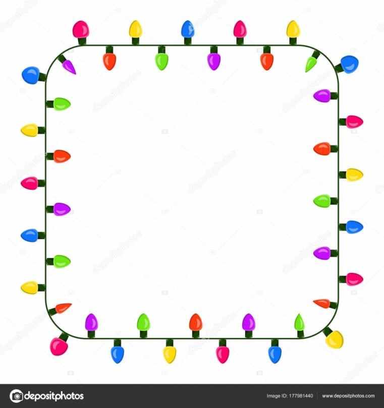 761x809 Christmas Light Bulb Border Digital Home Images