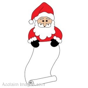 300x300 Clip Art Of Santa Claus Unrolling His List Of Naughty Or Nice Children
