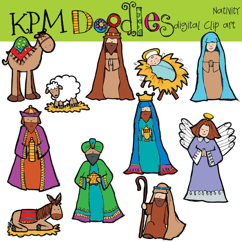 1000x1000 Nativity Digital Clip Art Christmas Nativity