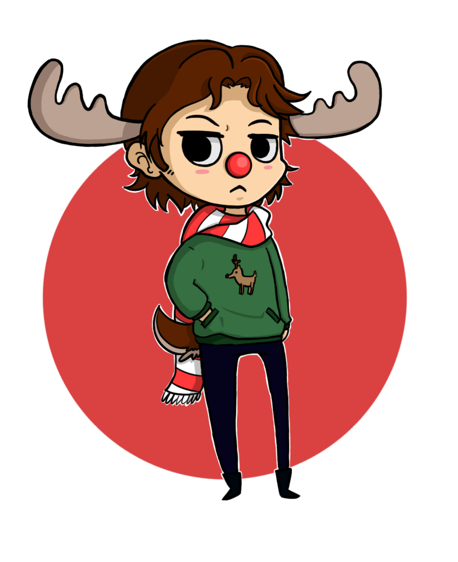 900x1105 Sam The Christmas Moose By Chibitigre