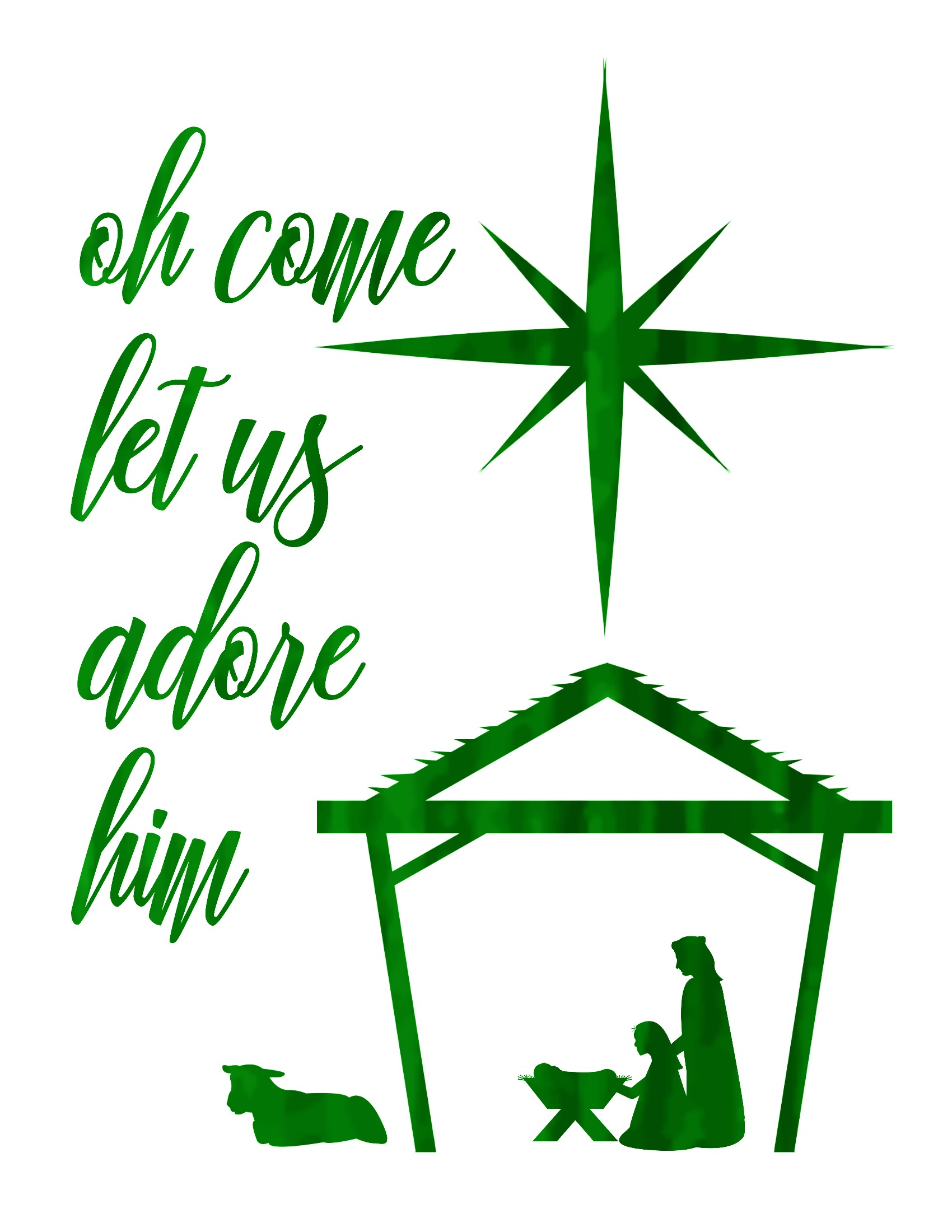1700x2200 O Come Let Us Adore Him Clipart
