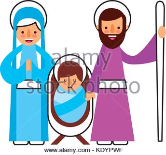 344x320 Christmas Nativity Scene Holy Family Jesus Mary And Joseph Stock