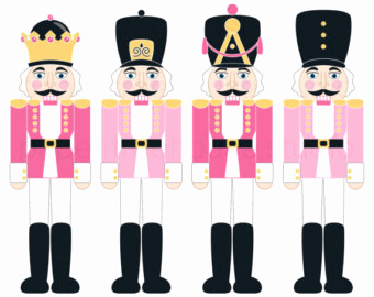 340x270 Clip Art Set Nutcrackers Christmas Holidays Red Green Blue