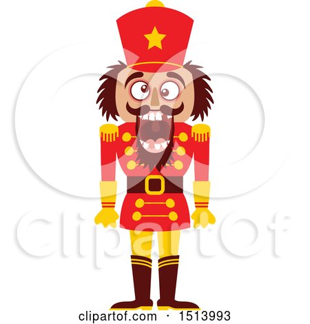 450x470 Clipart Of A Christmas Nutcracker With Cracked Teeth