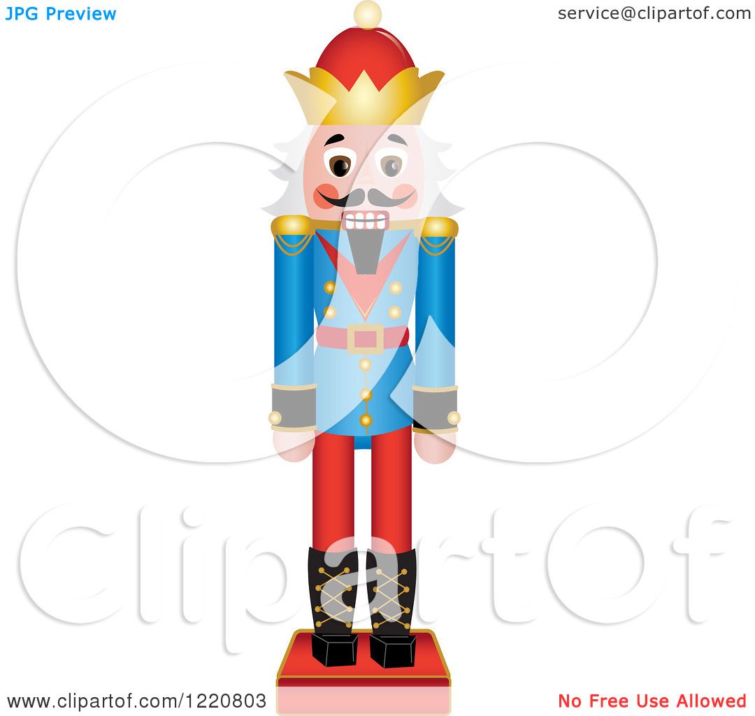 1080x1024 Clipart Of A Wooden Christmas Nutcracker With White Hair