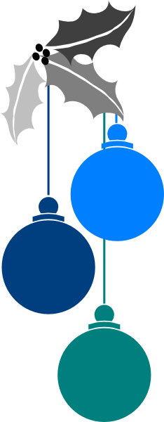 234x600 Collection Of Blue Christmas Ornament Clipart High Quality