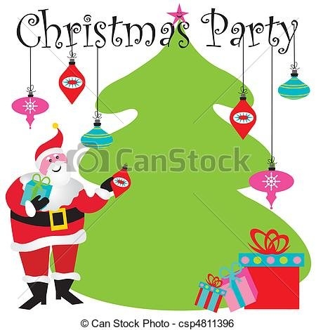 450x470 Christmas Party Invitation Clipart