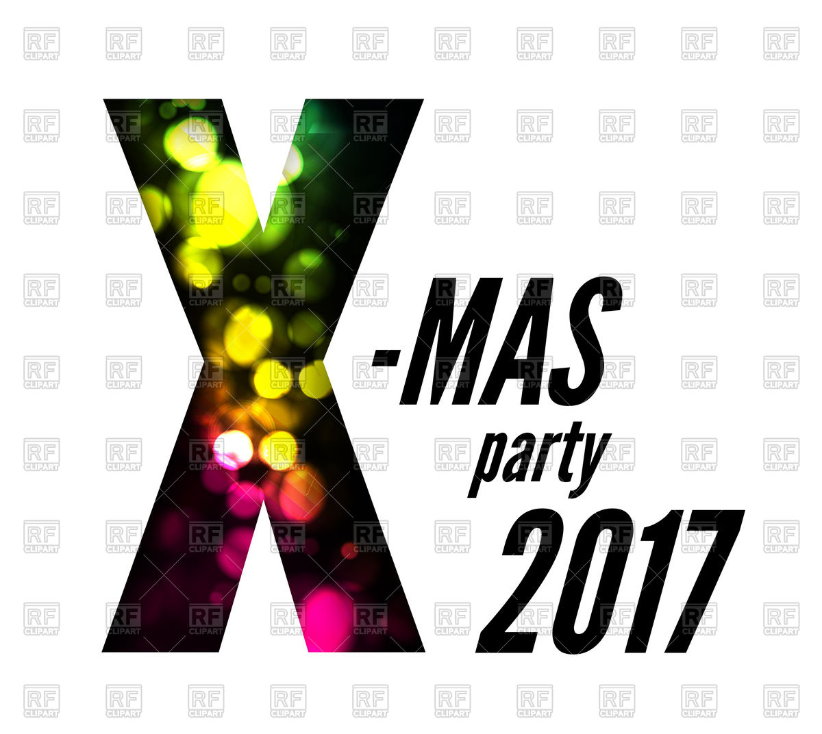 1200x1072 Christmas Party With Bokeh Royalty Free Vector Clip Art Image