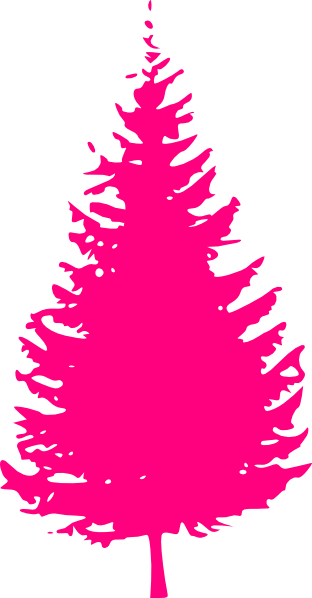 312x598 Pink Tree Clip Art At Clker Com Vector Online Royalty Christmas