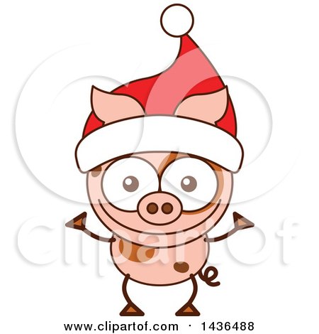 450x470 Royalty Free (Rf) Christmas Pig Clipart, Illustrations, Vector