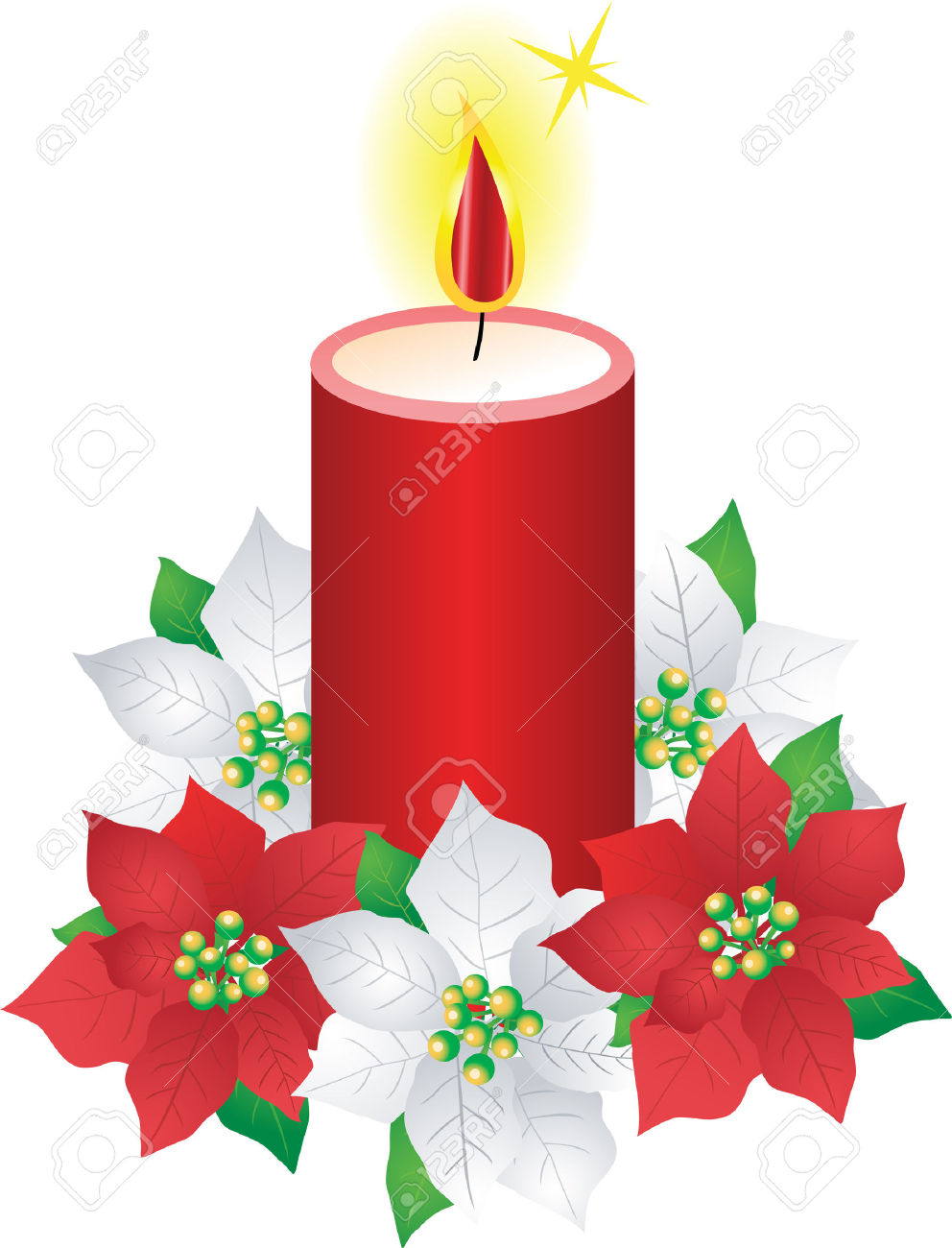 992x1300 Candle Clipart Pointsettia 3126918