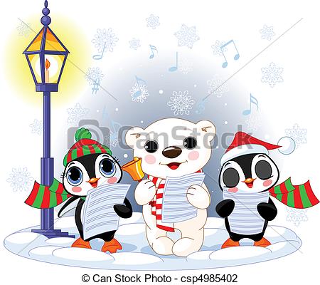 450x400 Christmas Carolers %u2013 Polar Bear An. Christmas Carolers