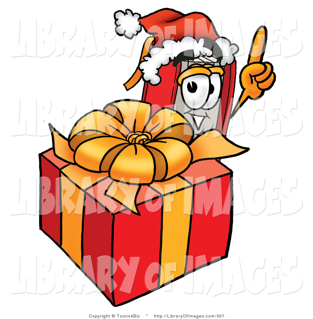 1024x1044 Clip Art Of A Christmassy Red Book Mascot Cartoon Character