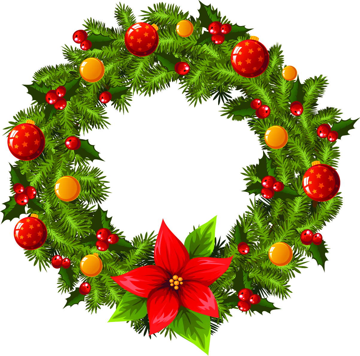 1203x1190 Christmas Wreath Images Free Clip Art Fun For Christmas