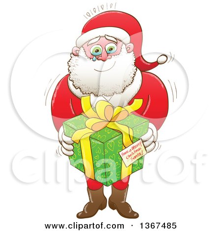450x470 Clipart Of Christmas Scene Of Santand Crew Riding Dragon,