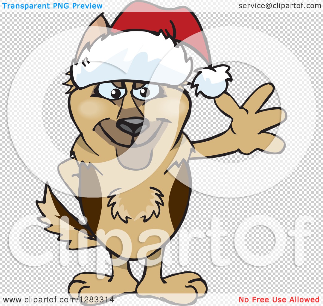 1080x1024 Clipart Of Friendly Waving German Shepherd Dog Wearing