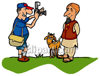 350x268 Tourist Taking A Picture Of An Indian Goat Herder Clip Art