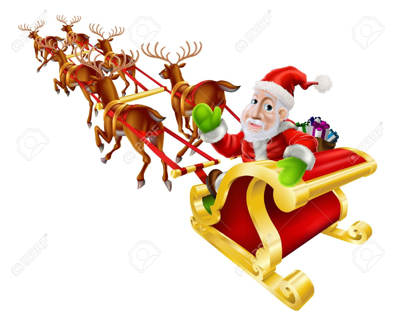 1300x1069 Clip Art Santa Sleigh Clip Art