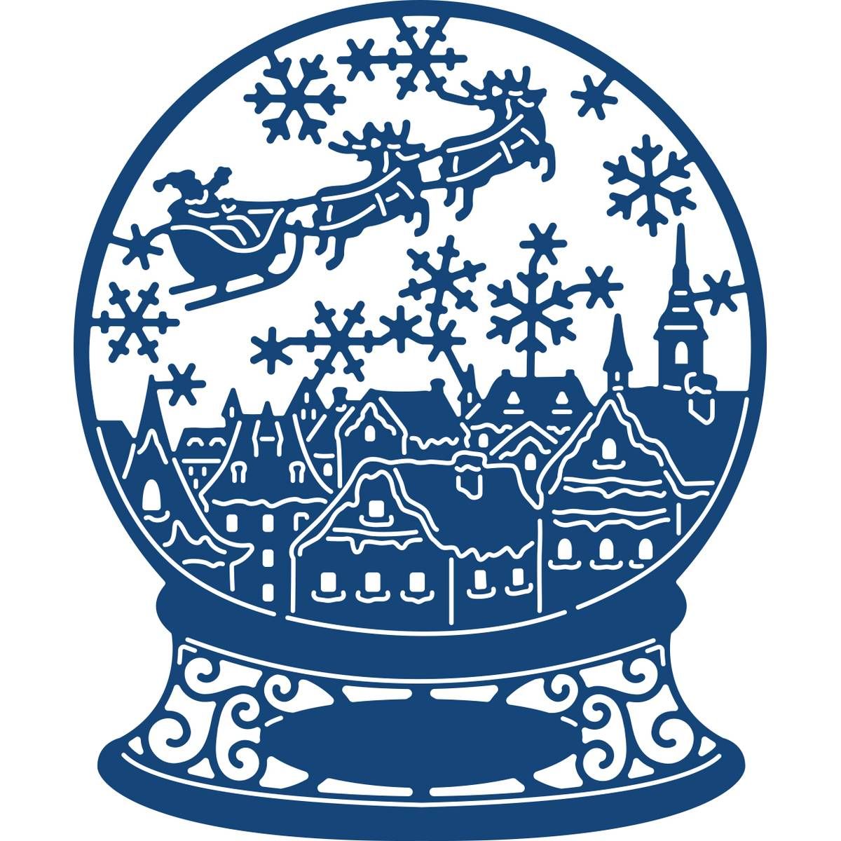 1200x1200 Tattered Lace Christmas Eve Snow Globe Die 8.8 X 10.7 Cm