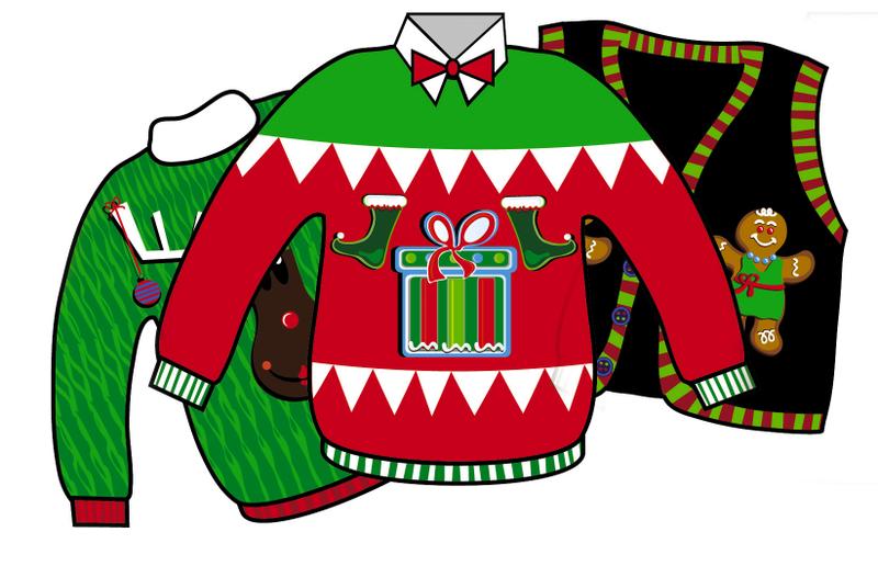 800x516 Ugly Christmas Sweater Party Cartoons Happy Holidays!