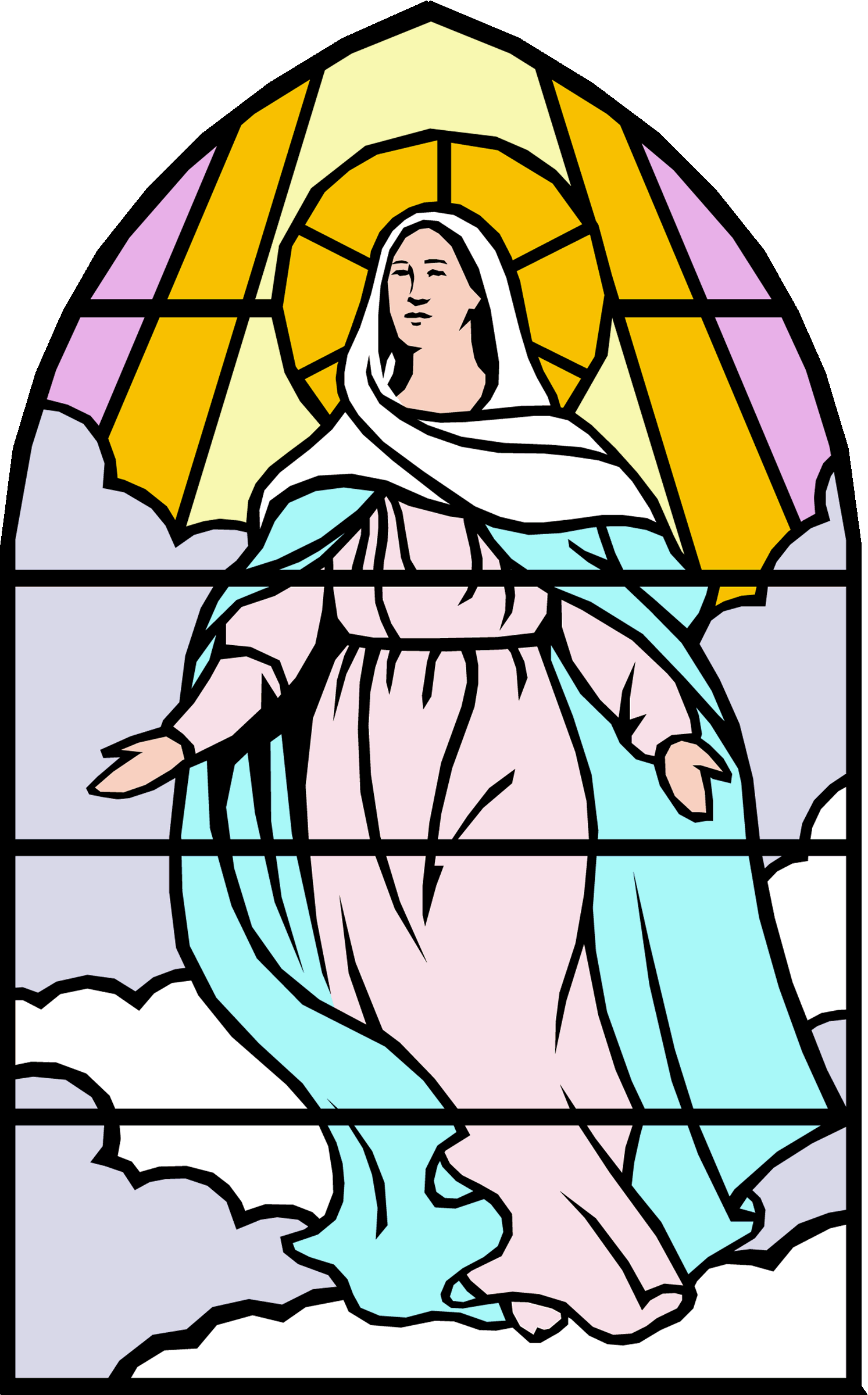 1493x2400 Stained Glass Clip Art