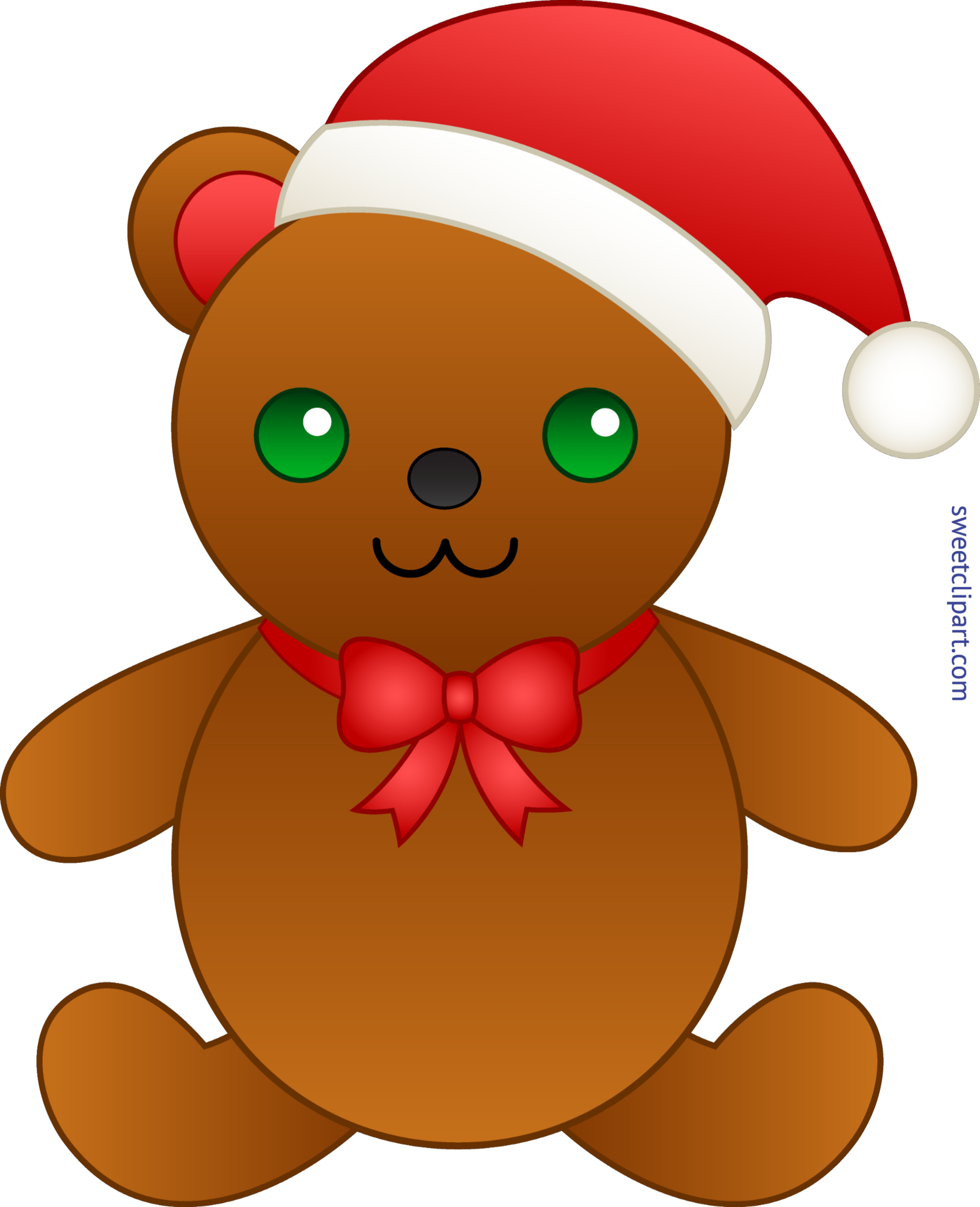 4147x5110 Cute Christmas Teddy Bear Clip Art