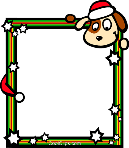 417x480 Christmas Themed Frame Royalty Free Vector Clip Art Illustration