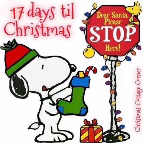 480x480 Snoopy Christmas Clip Art 17 Days Until Christmas Beautiful Things