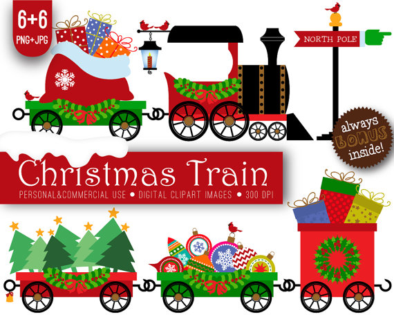 570x456 Christmas Train Printables