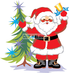 283x299 Christmas Tree Clipart Santa Claus