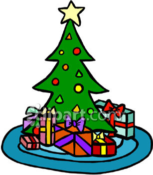 307x350 Christmas Tree With Presents Clipart Clipart Panda