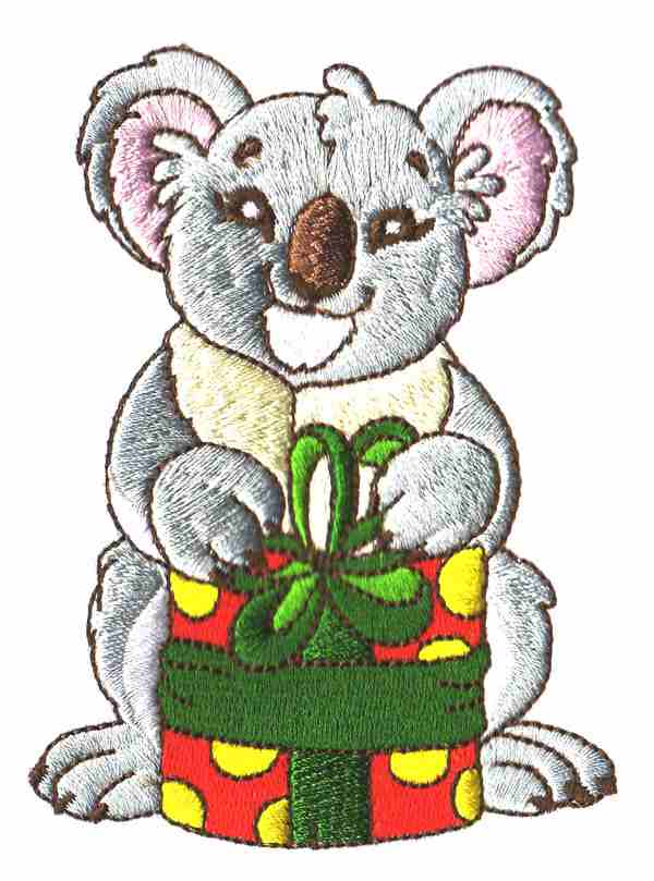 600x809 Christmas Koala Clipart