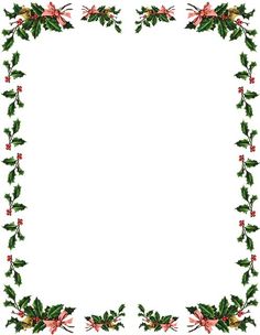 236x304 Free Christmas Letter Borders Holly Ivy Border