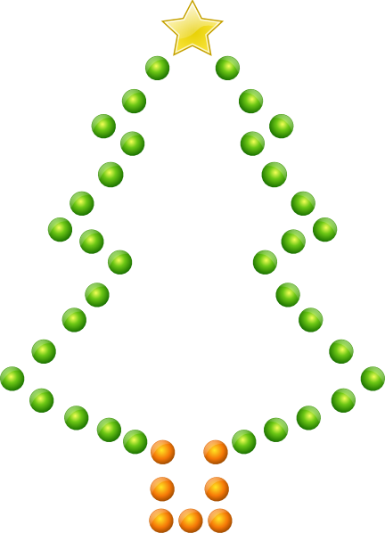 432x598 Christmas Tree In Lights Clip Art