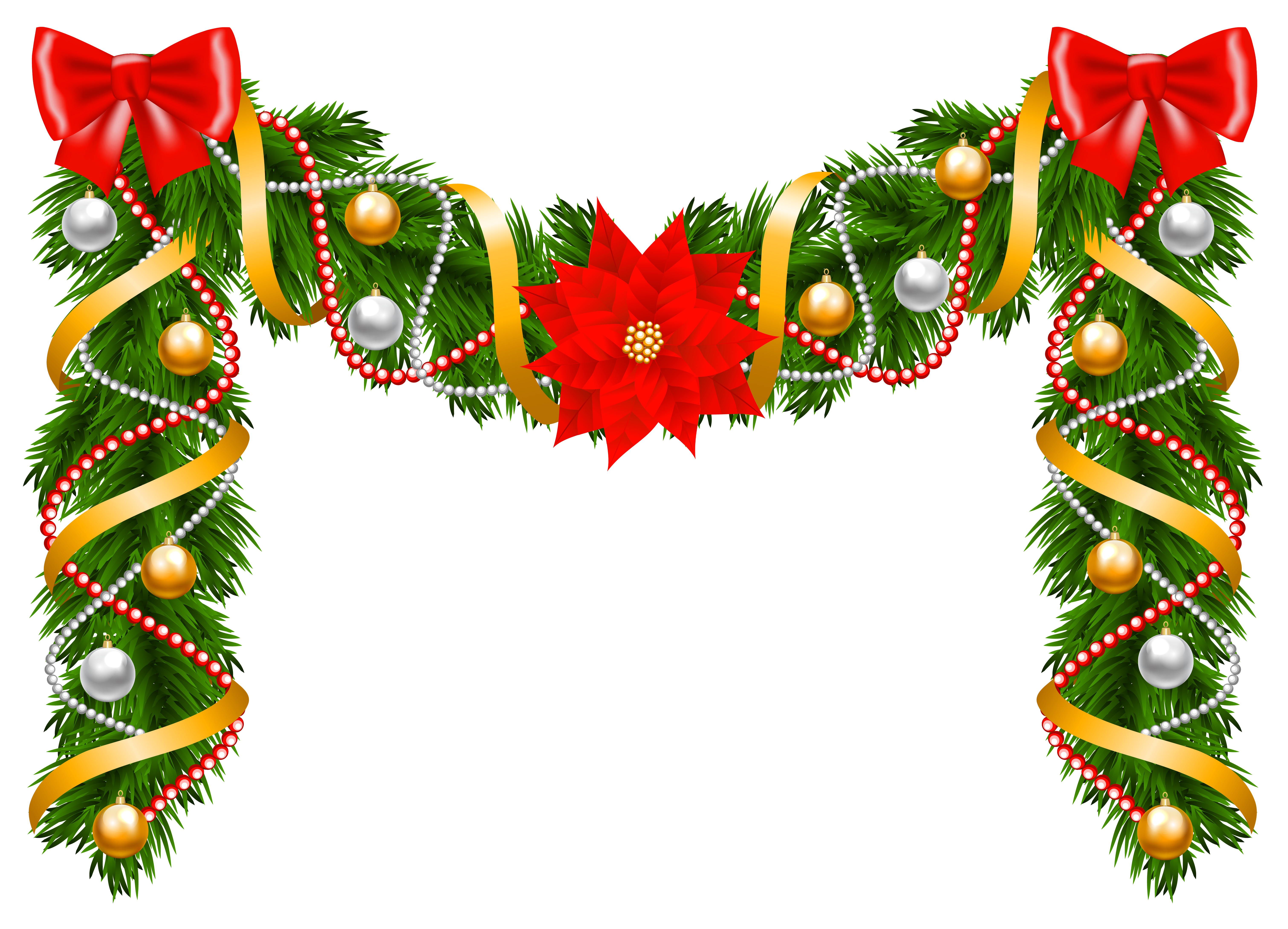 6043x4362 Christmas Garland Clip Art Merry Christmas And Happy New Year 2018