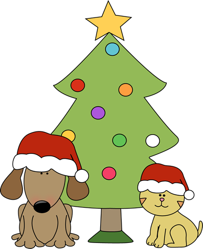 409x500 Cat Christmas Funny Clipart