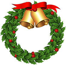 220x219 Free Christmas Wreaths Clipart