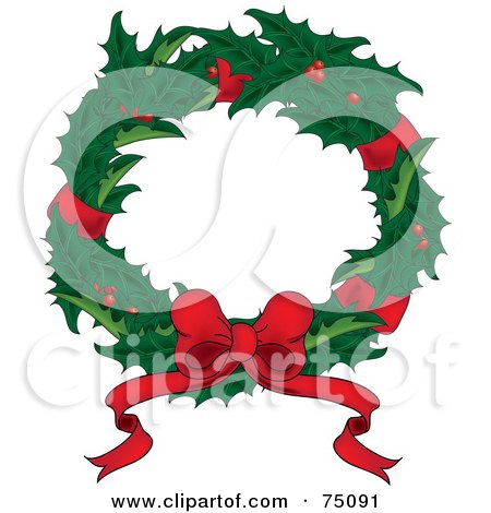 450x470 Royalty Free (Rf) Christmas Wreath Clipart, Illustrations, Vector
