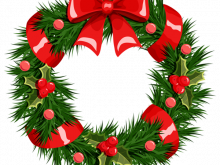 220x165 Christmas Wreath Clipart Christmas Wreath Over White Eps 8 Ai Jpeg