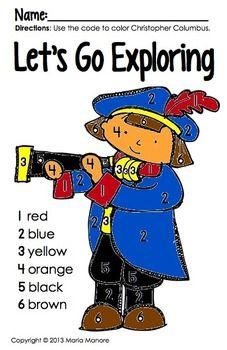 227x350 Color By Number Christopher Columbus Mathematics