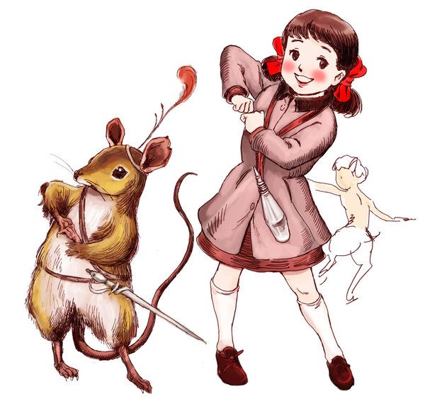 600x563 Lucy And Reepicheep By Otenba Bekki