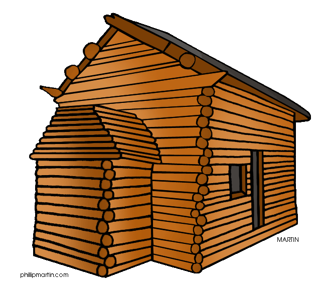 648x566 Wagon Clipart Log Cabin