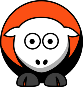 285x298 Sheep 3 Toned Cincinnati Bengals Team Colors Clip Art