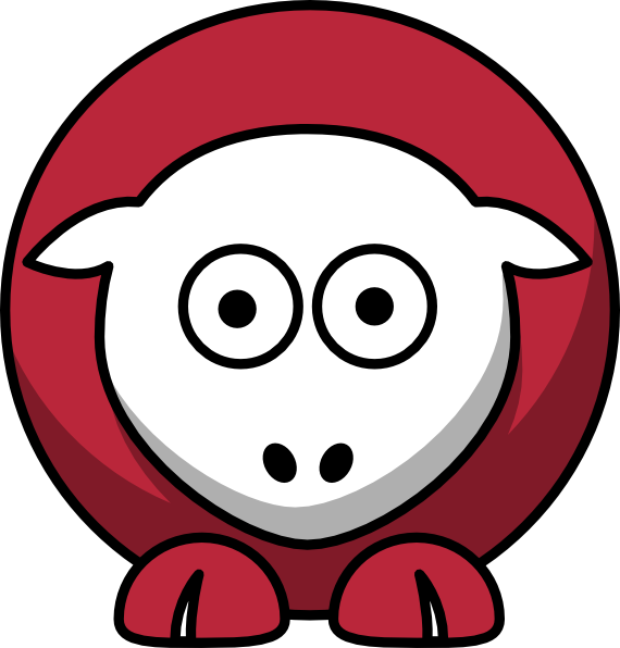 570x596 Sheep Red Velvet Cake Color Clip Art