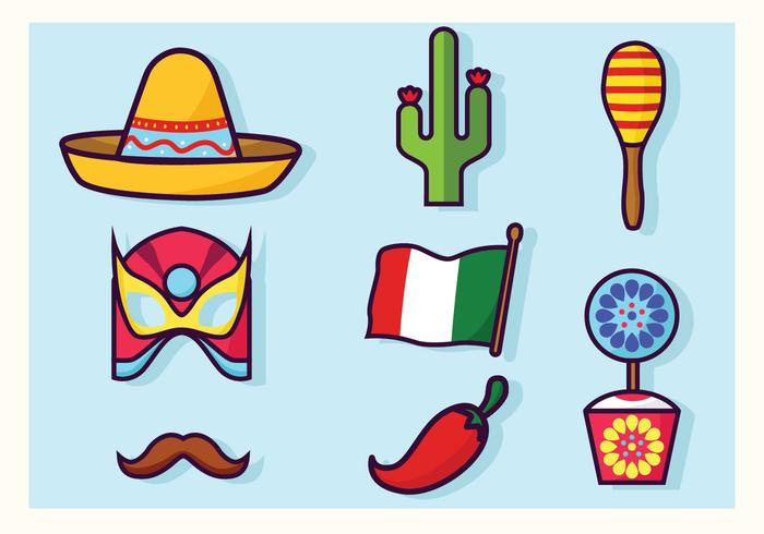 700x490 Cinco De Mayo Decorations Vector Pack