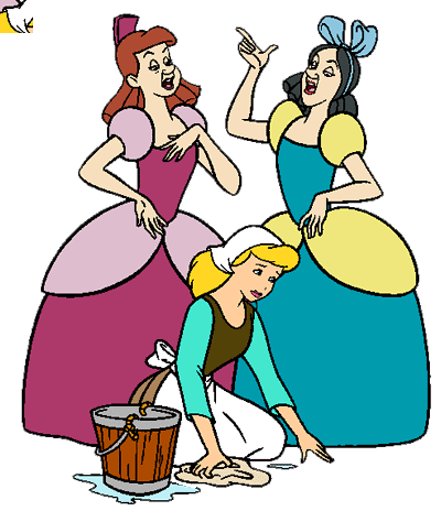 400x464 Disney Cinderella On Bench With Fairy Godmother Clipart Image