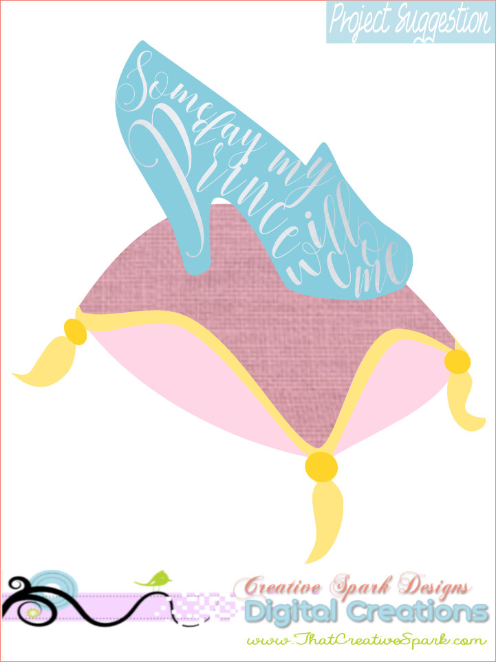 721x961 Cinderella Glass Slipper And Pillow Layered Svg, Dxf, Png For Die