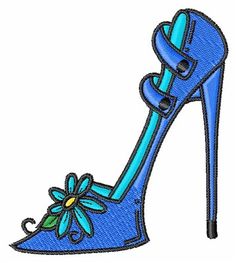 236x263 Instant Download Cinderella's Glass Slipper Machine Embroidery
